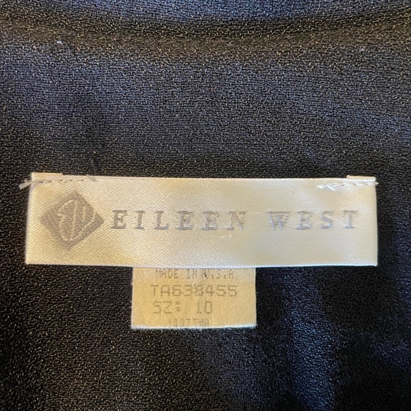 Vintage 80s Eileen West size 10 dress inspired by 40s era fabric covered buttons - Picture 4 of 8